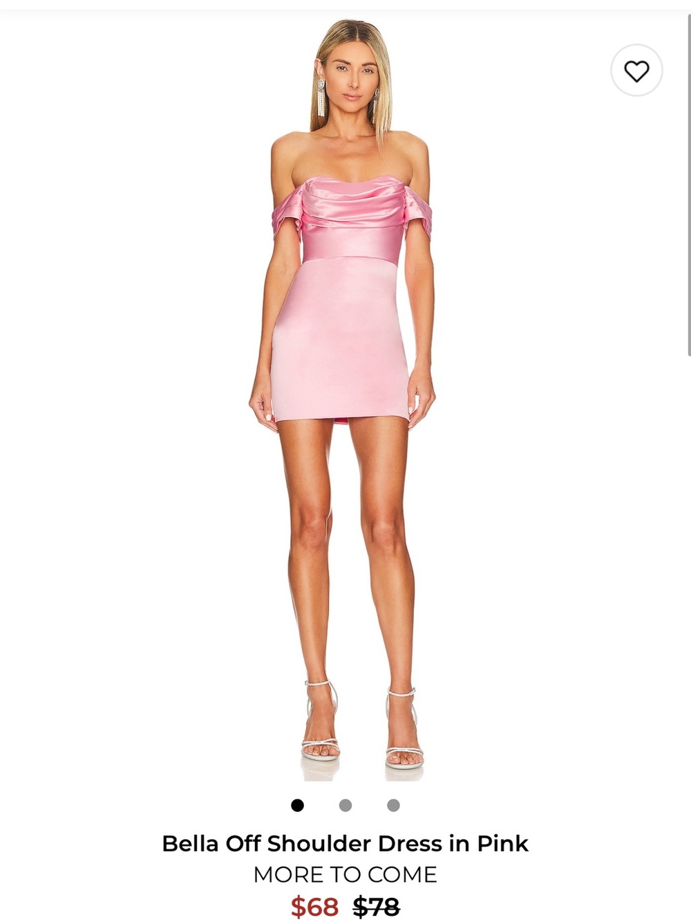 Bella Off-Shoulder Mini Dress in Pink